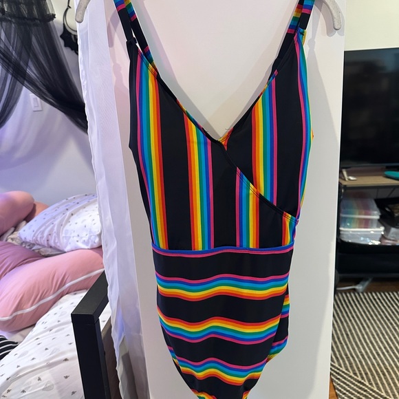 Torrid Multicolor Striped Swimsuit - Picture 5 of 5